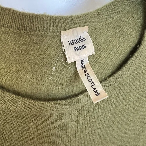 Hermes Paris Vintage Cashmere Ensemble Cardigan & Tank 2 Pieces